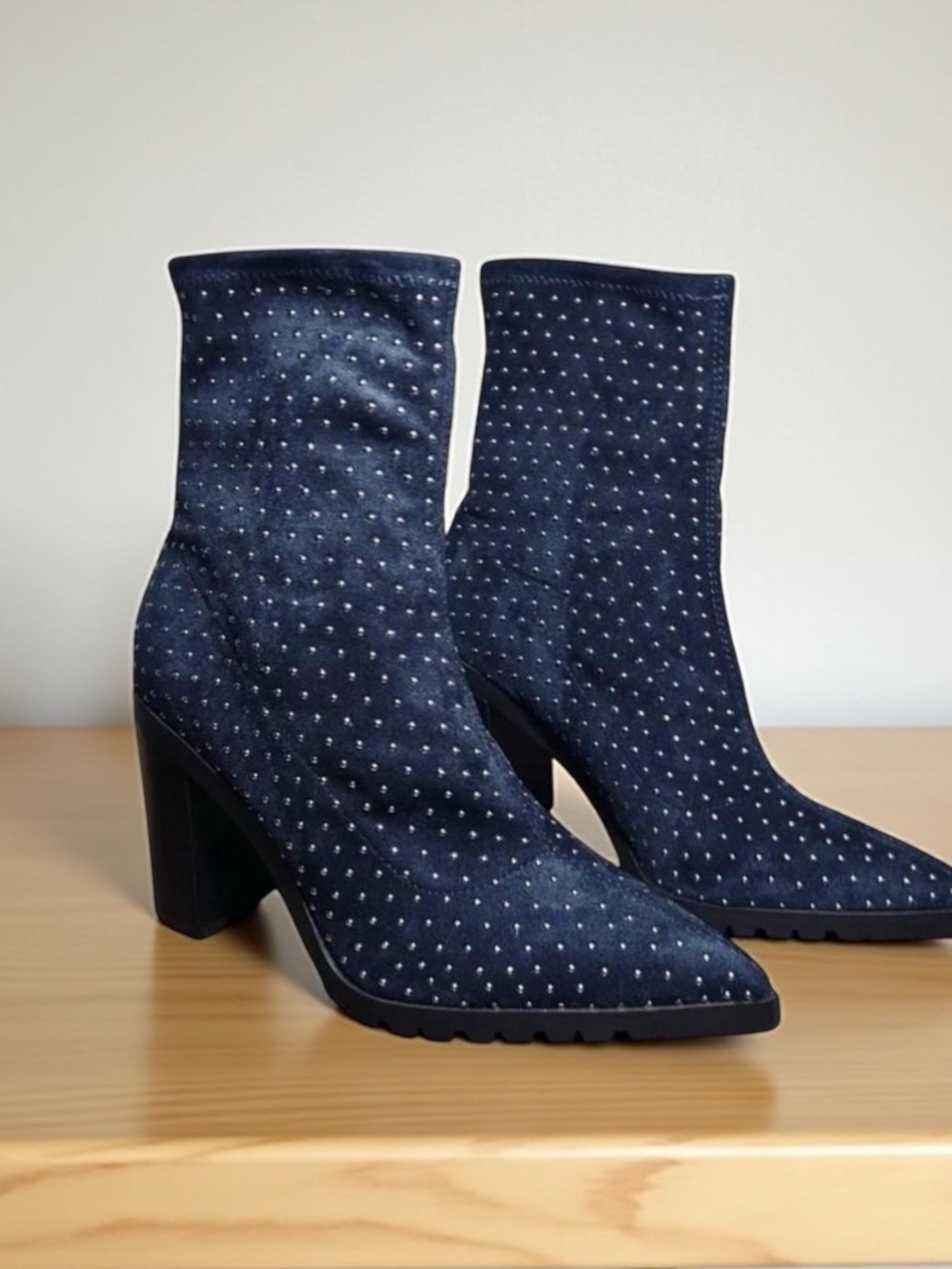 New Navy Studded Boots Charles by Charles David
